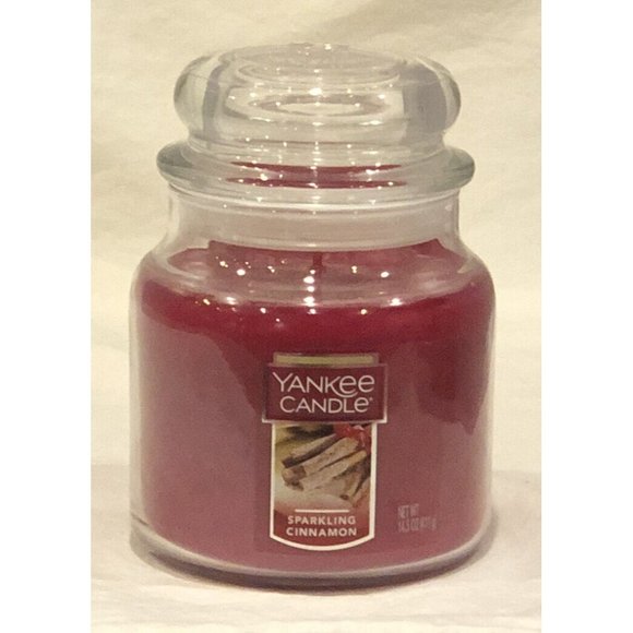 Yankee Candle 14.5 Oz Medium Sparkling Cinnamon New Never Burned - Picture 1 of 3